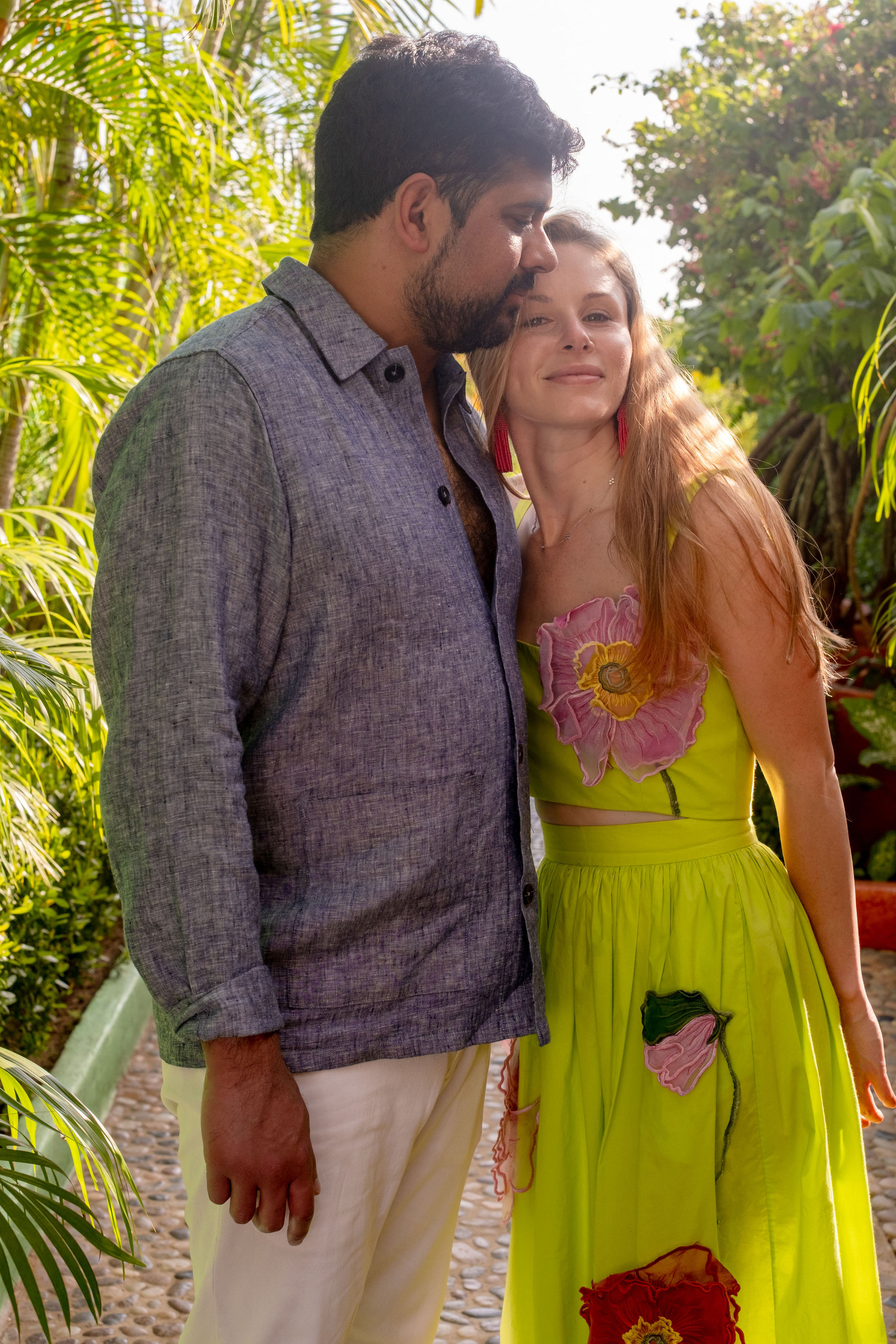 Zoe and Vik laughing candid