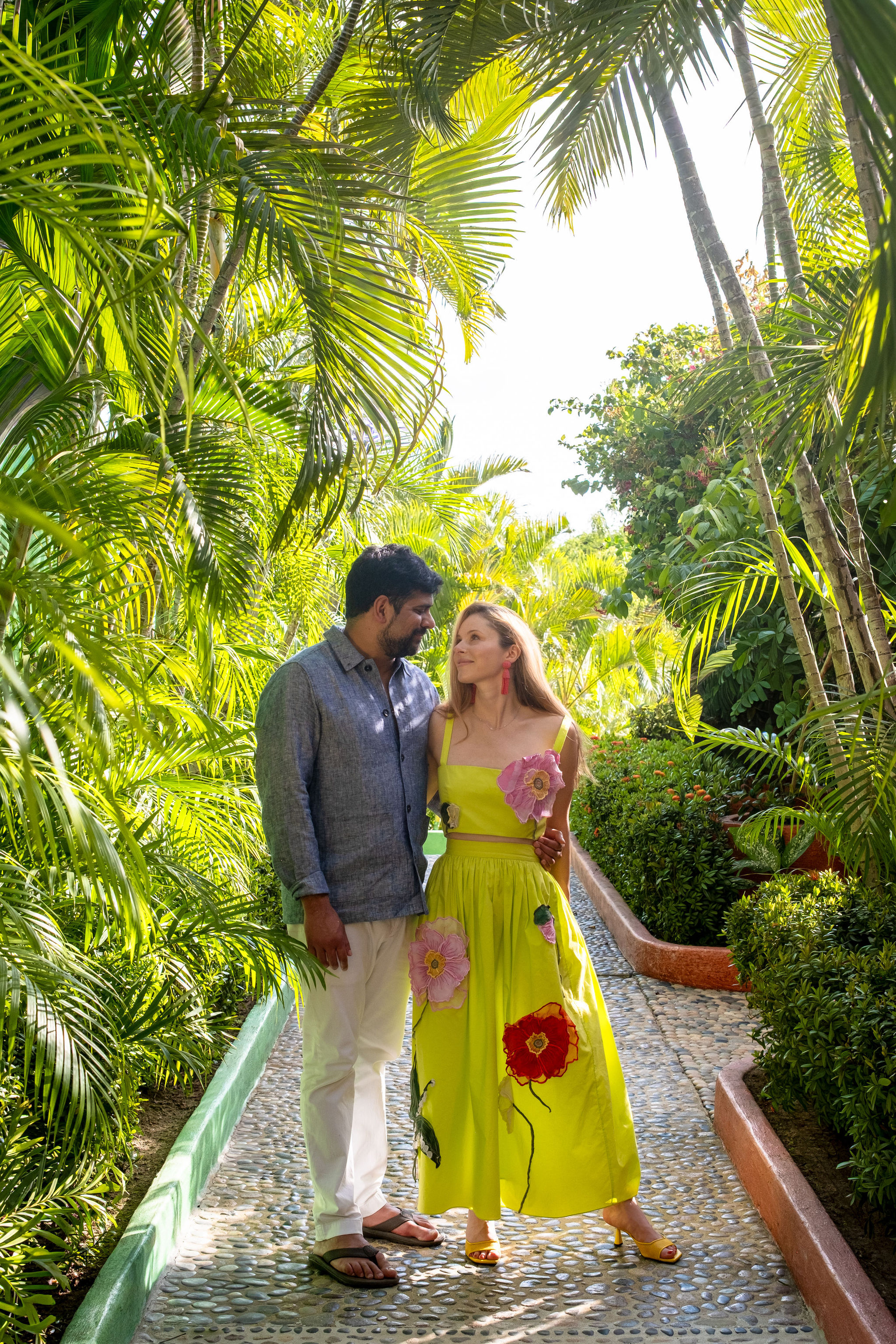 Zoe and Vik embracing
