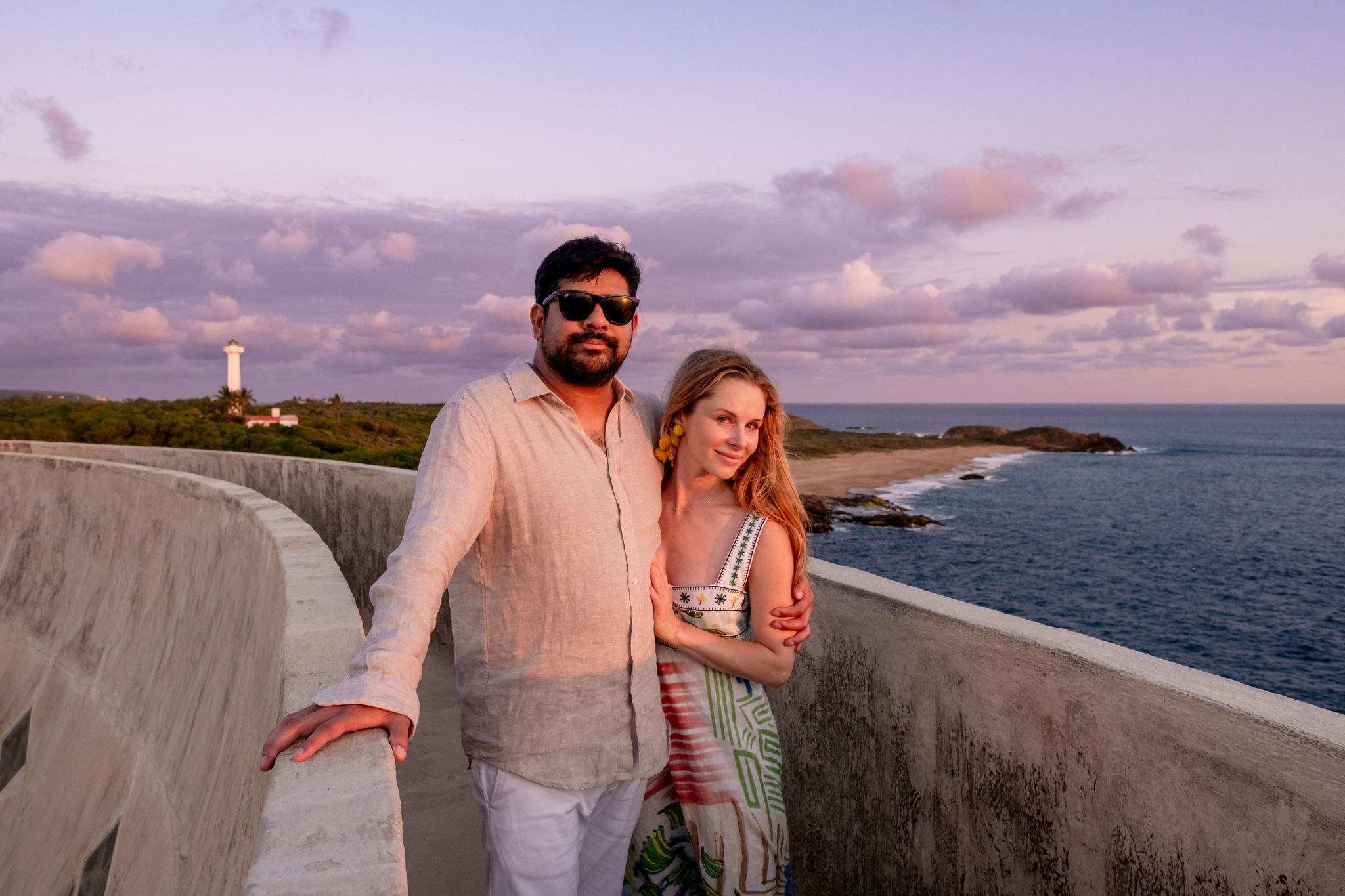 Zoe and Vik at sunset