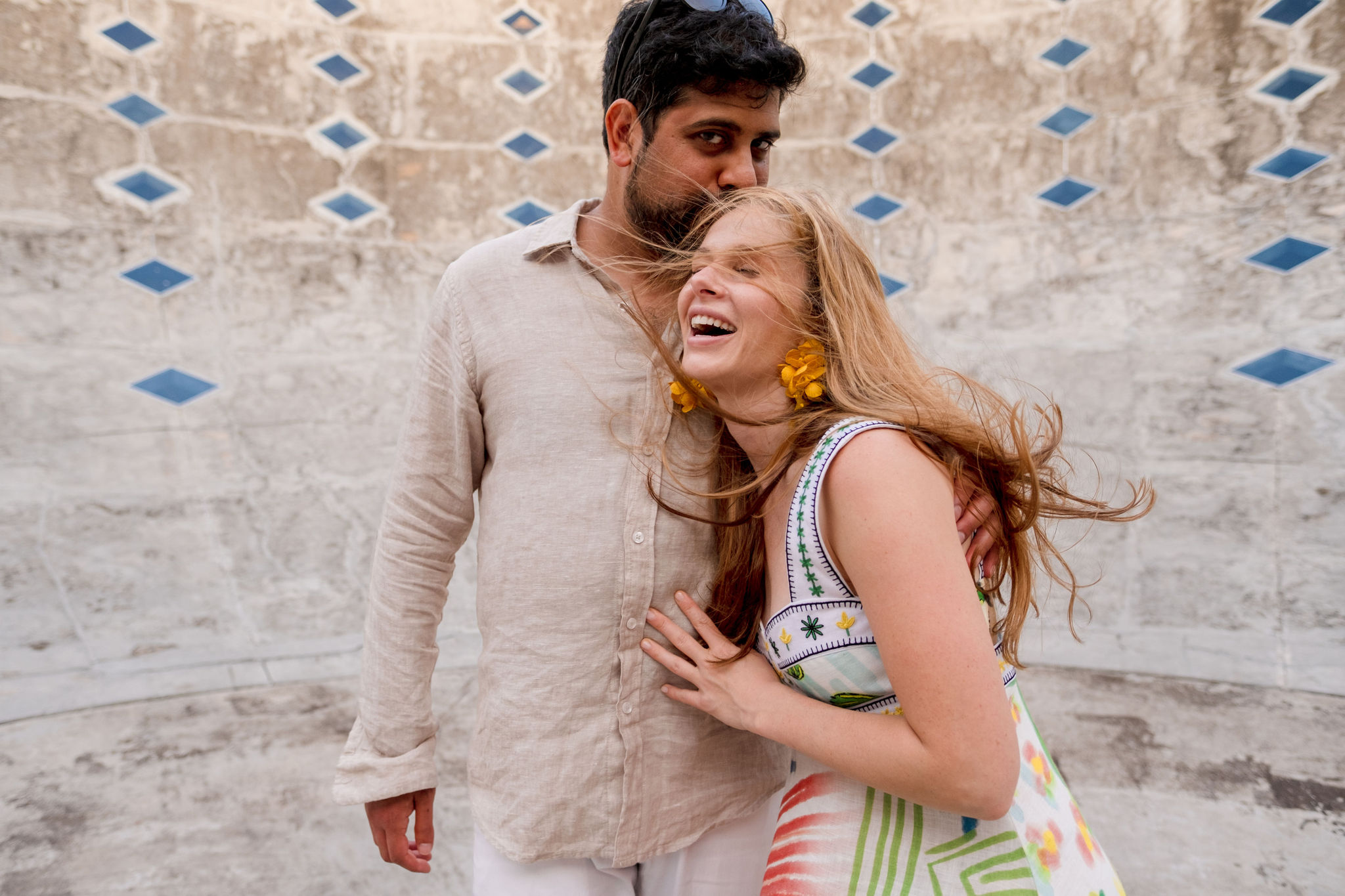Zoe and Vik laughing